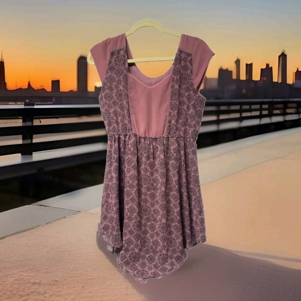 American Eagle Outfitters Womens S/P Overlay Dress/ tunic Floral Pattern Flowy